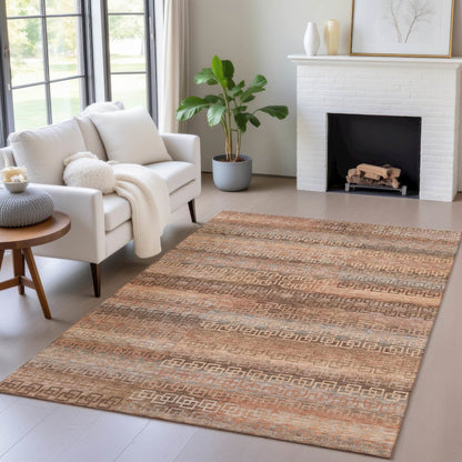 Machine Washable Indoor/Outdoor Chantille ACN2029 Copper 2'6" x 3'10" Rug