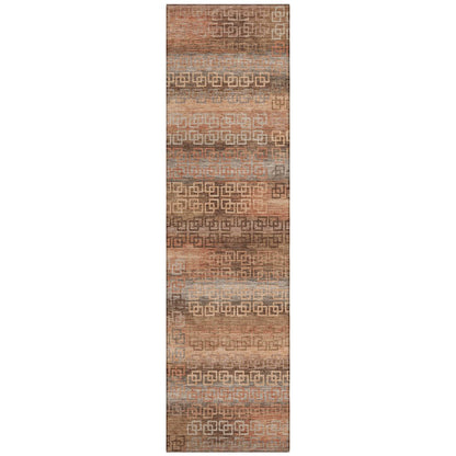Machine Washable Indoor/Outdoor Chantille ACN2029 Copper 2'3" x 7'6" Runner Rug