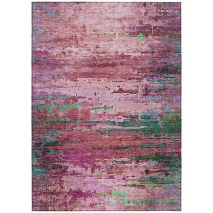 Machine Washable Indoor/Outdoor Chantille ACN2035 Pink 2'6" x 3'10" Rug