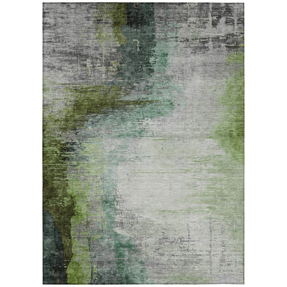 Machine Washable Indoor/Outdoor Chantille ACN2041 Green 2'6" x 3'10" Rug
