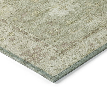 Machine Washable Indoor/Outdoor Chantille ACN2051 Sage 1'8" x 2'6" Rug