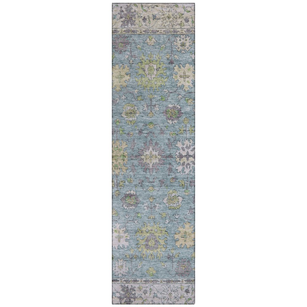 Machine Washable Indoor/Outdoor Chantille ACN2052 Seafoam 2'3" x 7'6" Runner Rug