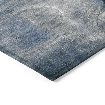 Machine Washable Indoor/Outdoor Chantille ACN2059 Blue 1'8" x 2'6" Rug