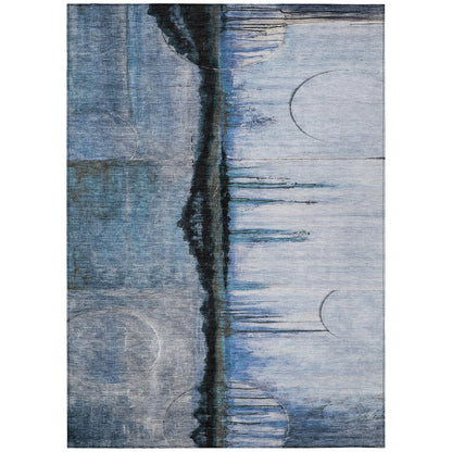 Machine Washable Indoor/Outdoor Chantille ACN2059 Blue 2'6" x 3'10" Rug