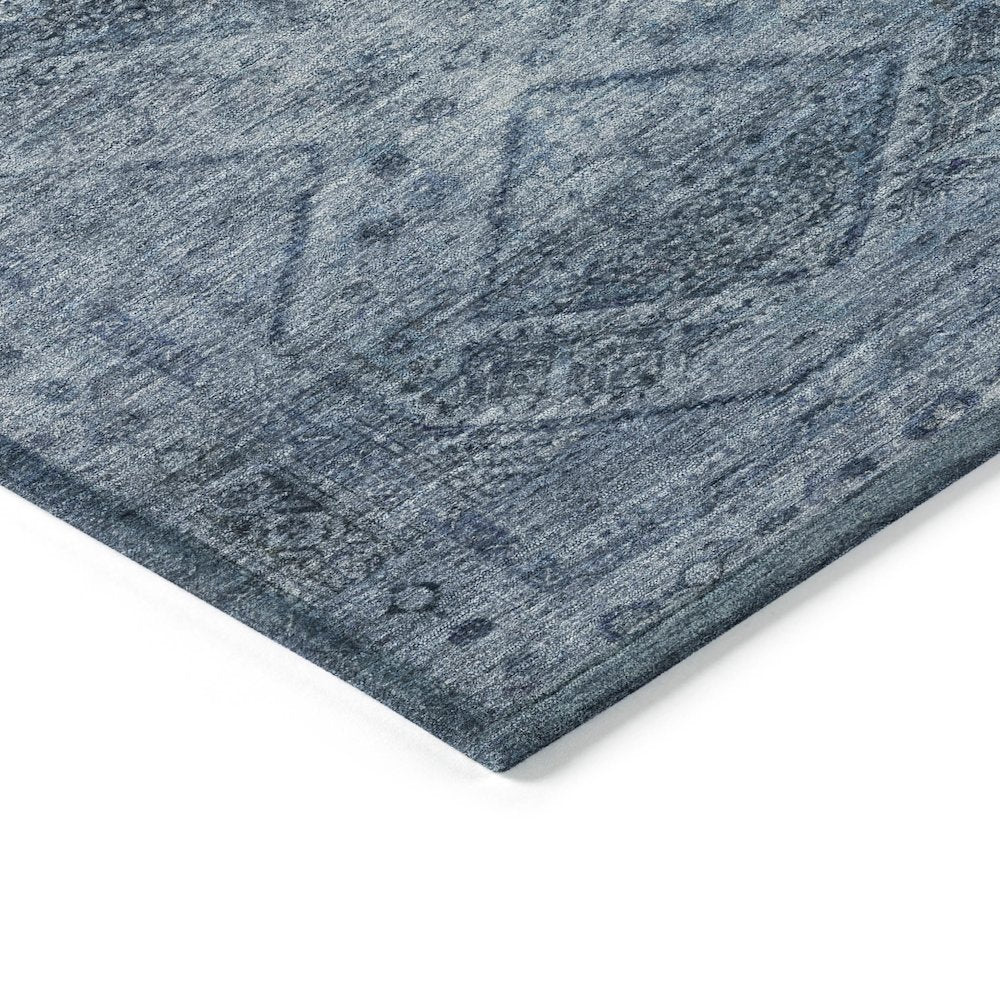 Machine Washable Indoor/Outdoor Chantille ACN2060 Blue 1'8" x 2'6" Rug