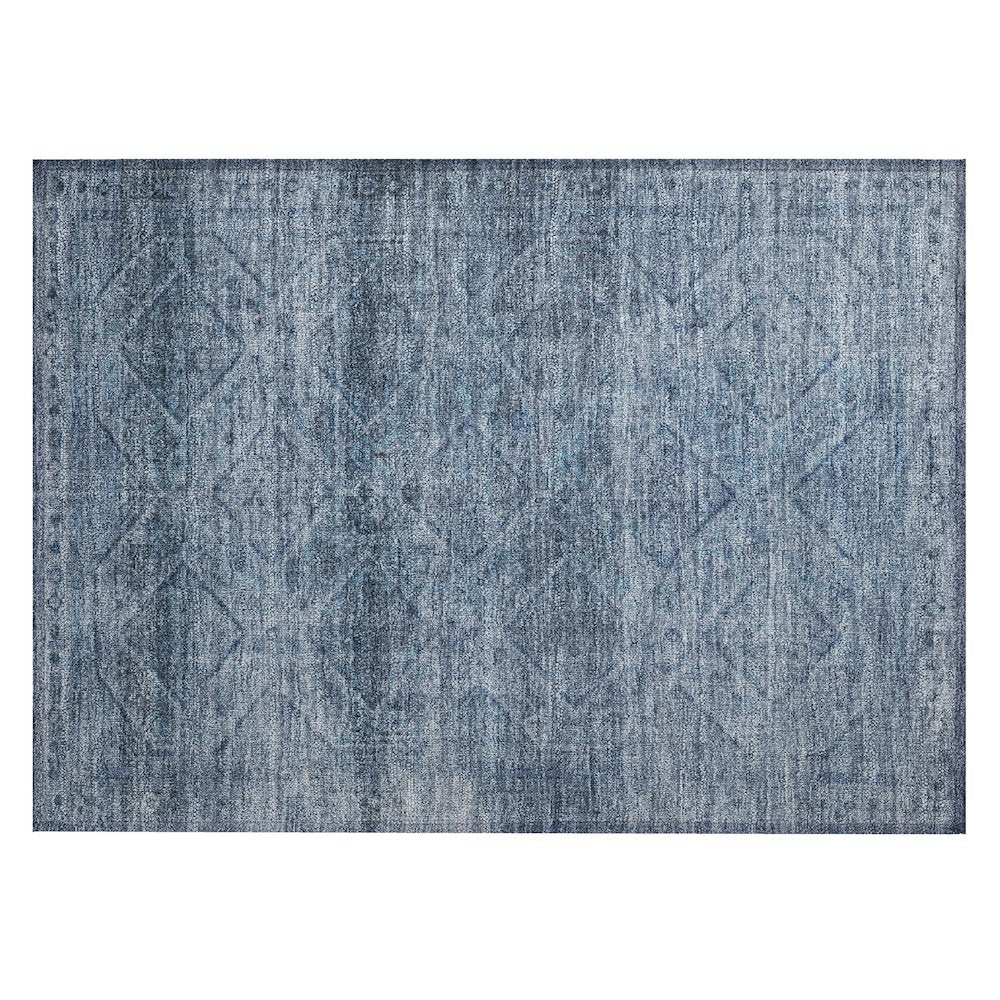 Machine Washable Indoor/Outdoor Chantille ACN2060 Blue 1'8" x 2'6" Rug