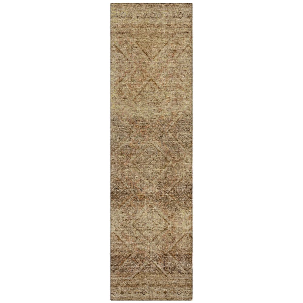 Machine Washable Indoor/Outdoor Chantille ACN2060 Khaki 2'3" x 7'6" Runner Rug