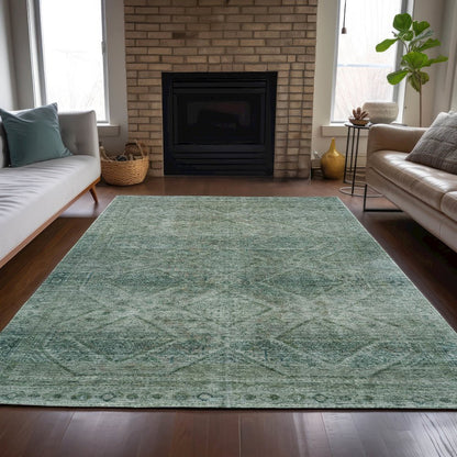 Machine Washable Indoor/Outdoor Chantille ACN2060 Teal 2'6" x 3'10" Rug