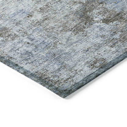 Machine Washable Indoor/Outdoor Chantille ACN2061 Blue 1'8" x 2'6" Rug