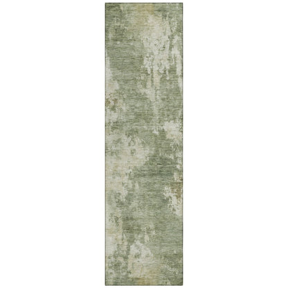 Machine Washable Indoor/Outdoor Chantille ACN2066 Sage 2'3" x 7'6" Runner Rug