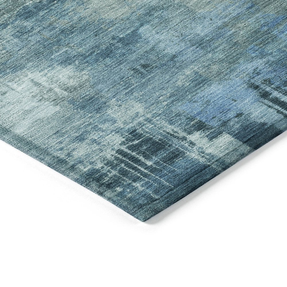 Machine Washable Indoor/Outdoor Chantille ACN2069 Blue 1'8" x 2'6" Rug