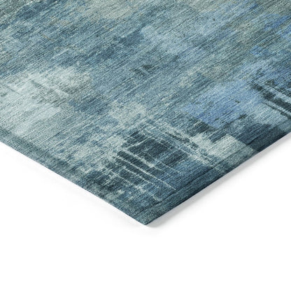 Machine Washable Indoor/Outdoor Chantille ACN2069 Blue 1'8" x 2'6" Rug