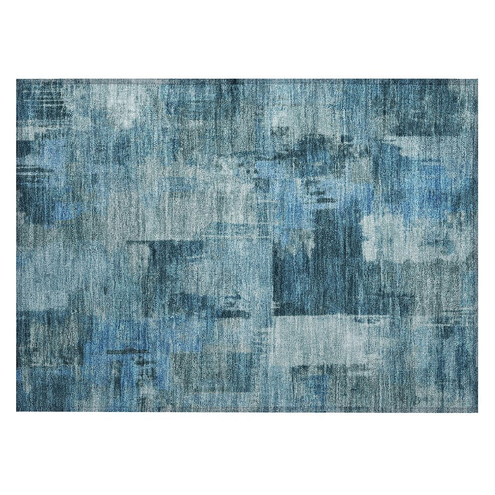 Machine Washable Indoor/Outdoor Chantille ACN2069 Blue 1'8" x 2'6" Rug