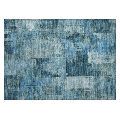 Machine Washable Indoor/Outdoor Chantille ACN2069 Blue 1'8" x 2'6" Rug