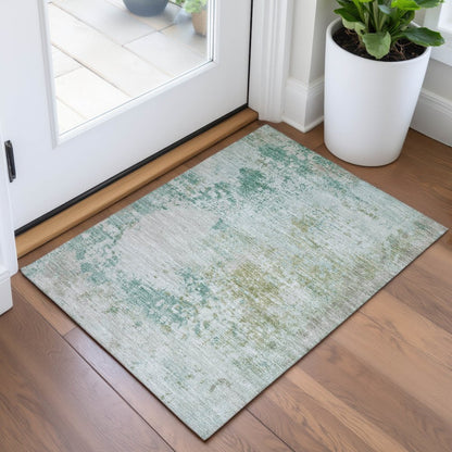 Machine Washable Indoor/Outdoor Chantille ACN2070 Putty 1'8" x 2'6" Rug