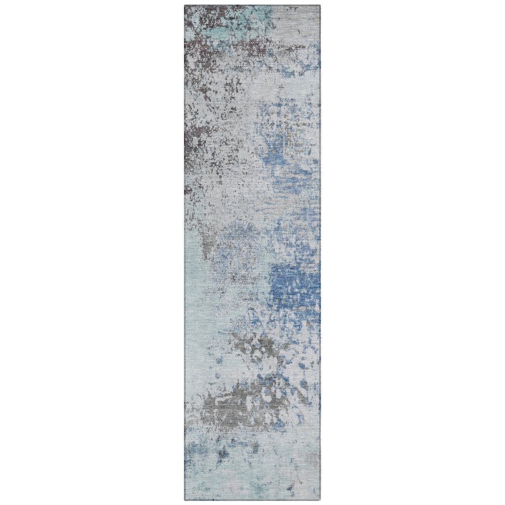 Machine Washable Indoor/Outdoor Chantille ACN2070 Turquoise 2'3"x7'6" Runner Rug