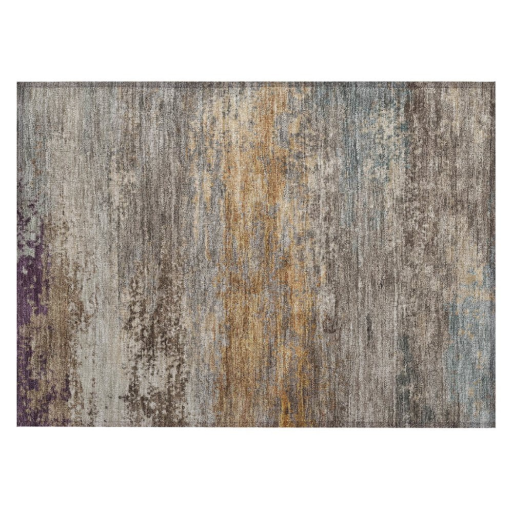 Machine Washable Indoor/Outdoor Chantille ACN2071 Brown 1'8" x 2'6" Rug