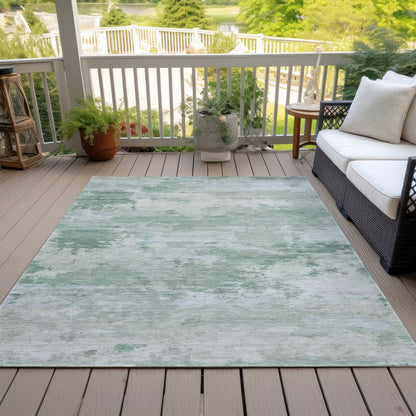 Machine Washable Indoor/Outdoor Chantille ACN2075 Mint 2'6" x 3'10" Rug