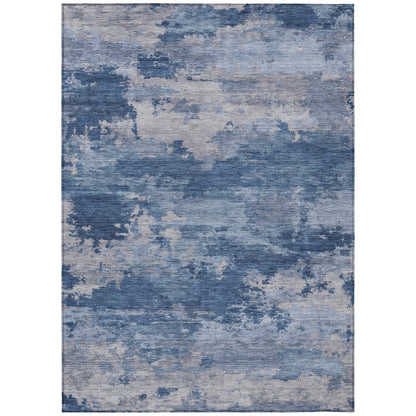 Machine Washable Indoor/Outdoor Chantille ACN2075 Navy 2'6" x 3'10" Rug