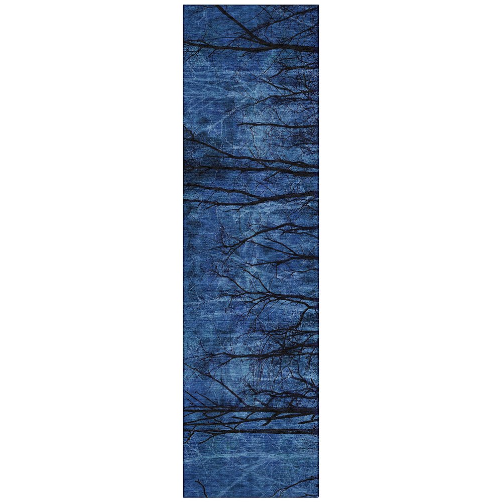 Machine Washable Indoor/Outdoor Chantille ACN2083 Blue 2'3" x 7'6" Runner Rug