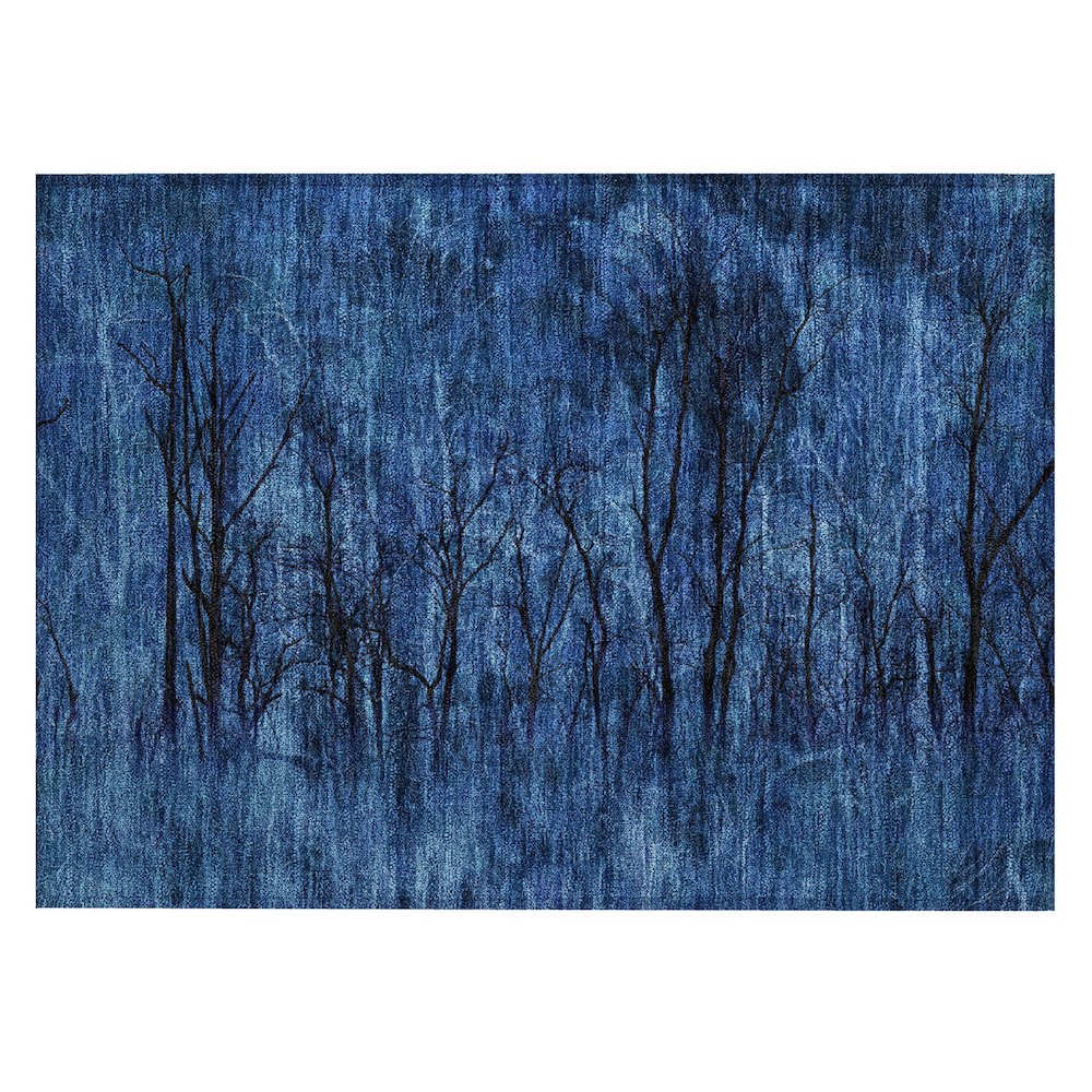 Machine Washable Indoor/Outdoor Chantille ACN2083 Blue 1'8" x 2'6" Rug