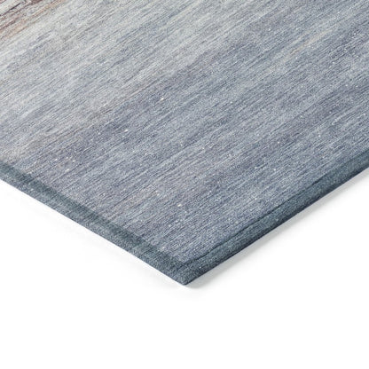 Machine Washable Indoor/Outdoor Chantille ACN2084 Blue 1'8" x 2'6" Rug