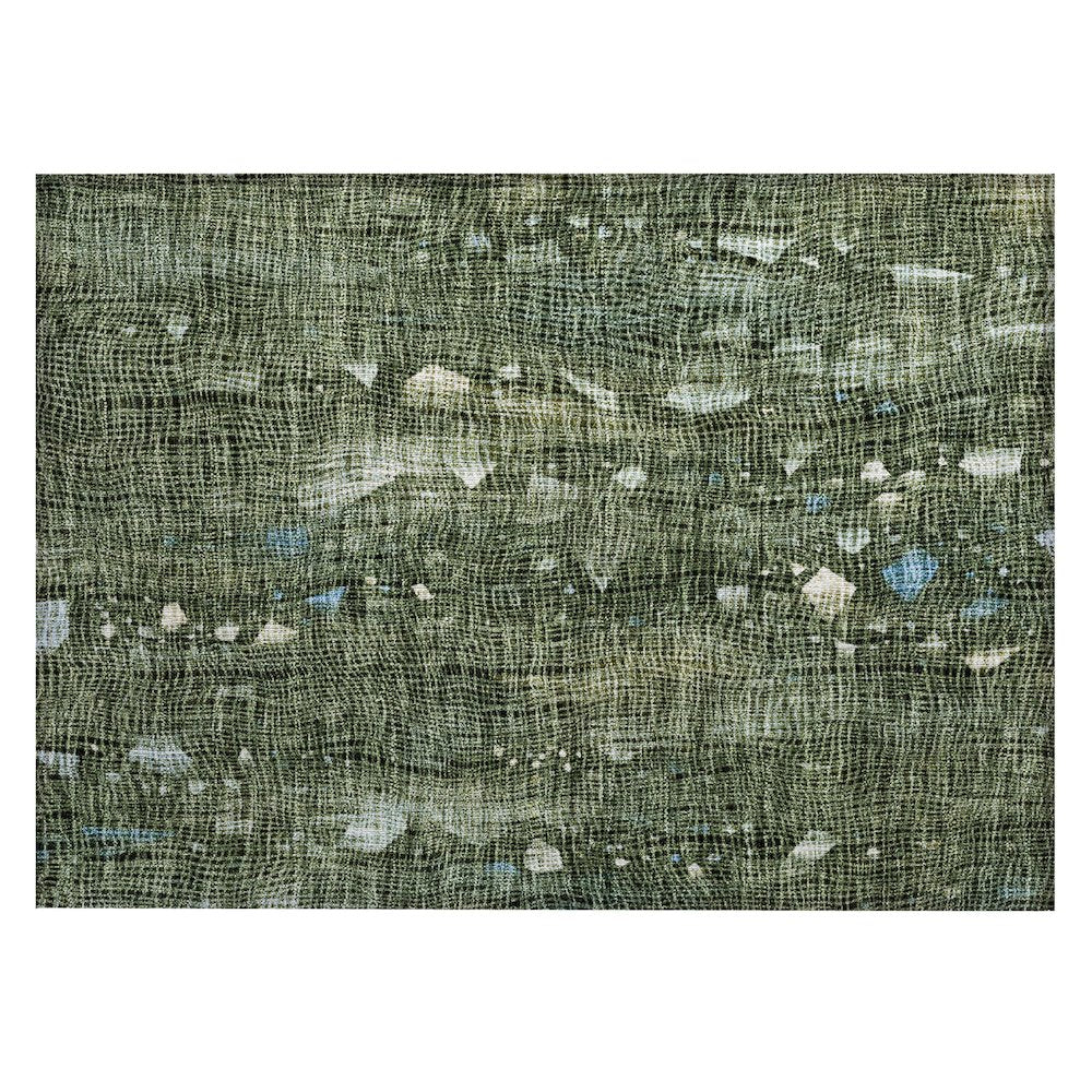 Machine Washable Indoor/Outdoor Chantille ACN2092 Fern 1'8" x 2'6" Rug