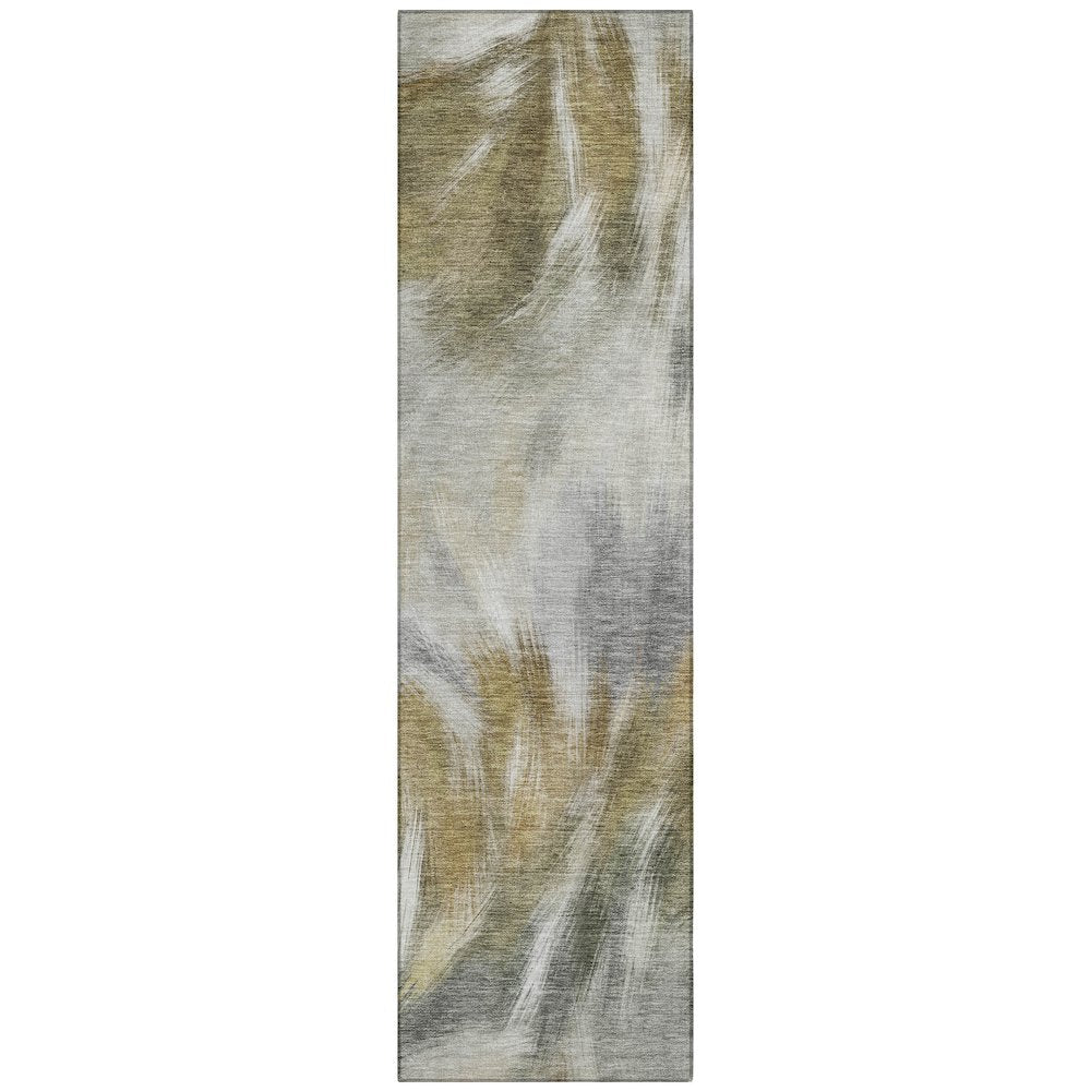 Machine Washable Indoor/Outdoor Chantille ACN2096 Pewter 2'3" x 7'6" Runner Rug