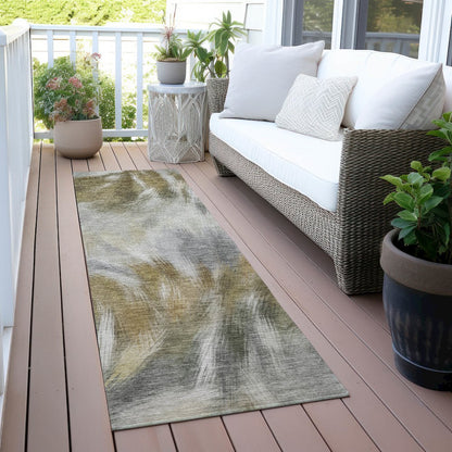 Machine Washable Indoor/Outdoor Chantille ACN2096 Pewter 2'3" x 7'6" Runner Rug