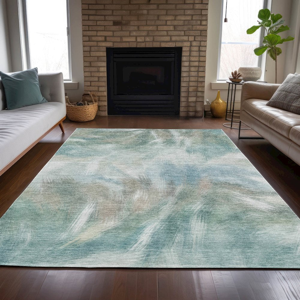 Machine Washable Indoor/Outdoor Chantille ACN2096 Sky 2'6" x 3'10" Rug