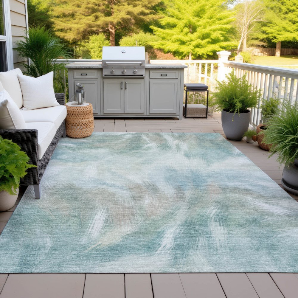 Machine Washable Indoor/Outdoor Chantille ACN2096 Sky 2'6" x 3'10" Rug