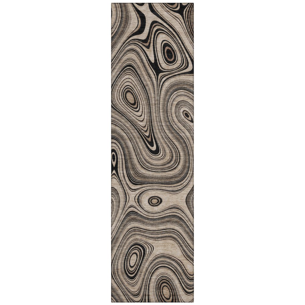 Machine Washable Indoor/Outdoor Chantille ACN2097 Beige 2'3" x 7'6" Runner Rug