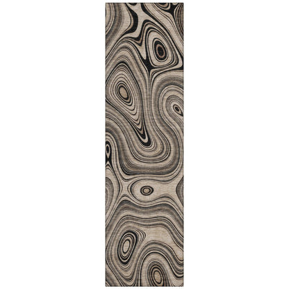 Machine Washable Indoor/Outdoor Chantille ACN2097 Beige 2'3" x 7'6" Runner Rug
