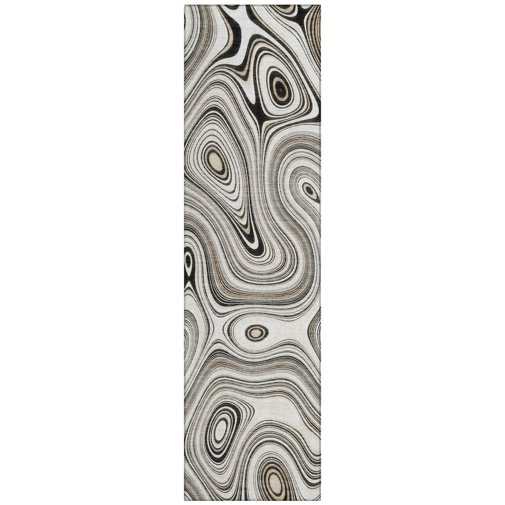 Machine Washable Indoor/Outdoor Chantille ACN2097 Ivory 2'3" x 7'6" Runner Rug