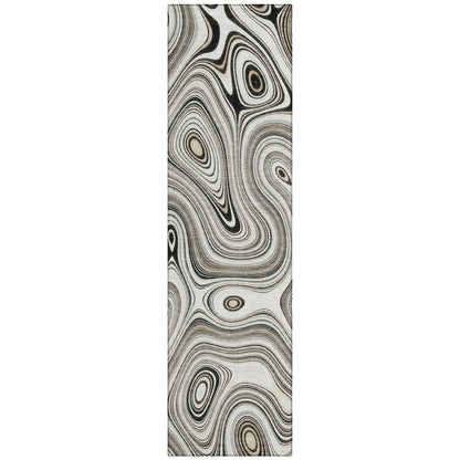 Machine Washable Indoor/Outdoor Chantille ACN2097 Ivory 2'3" x 7'6" Runner Rug