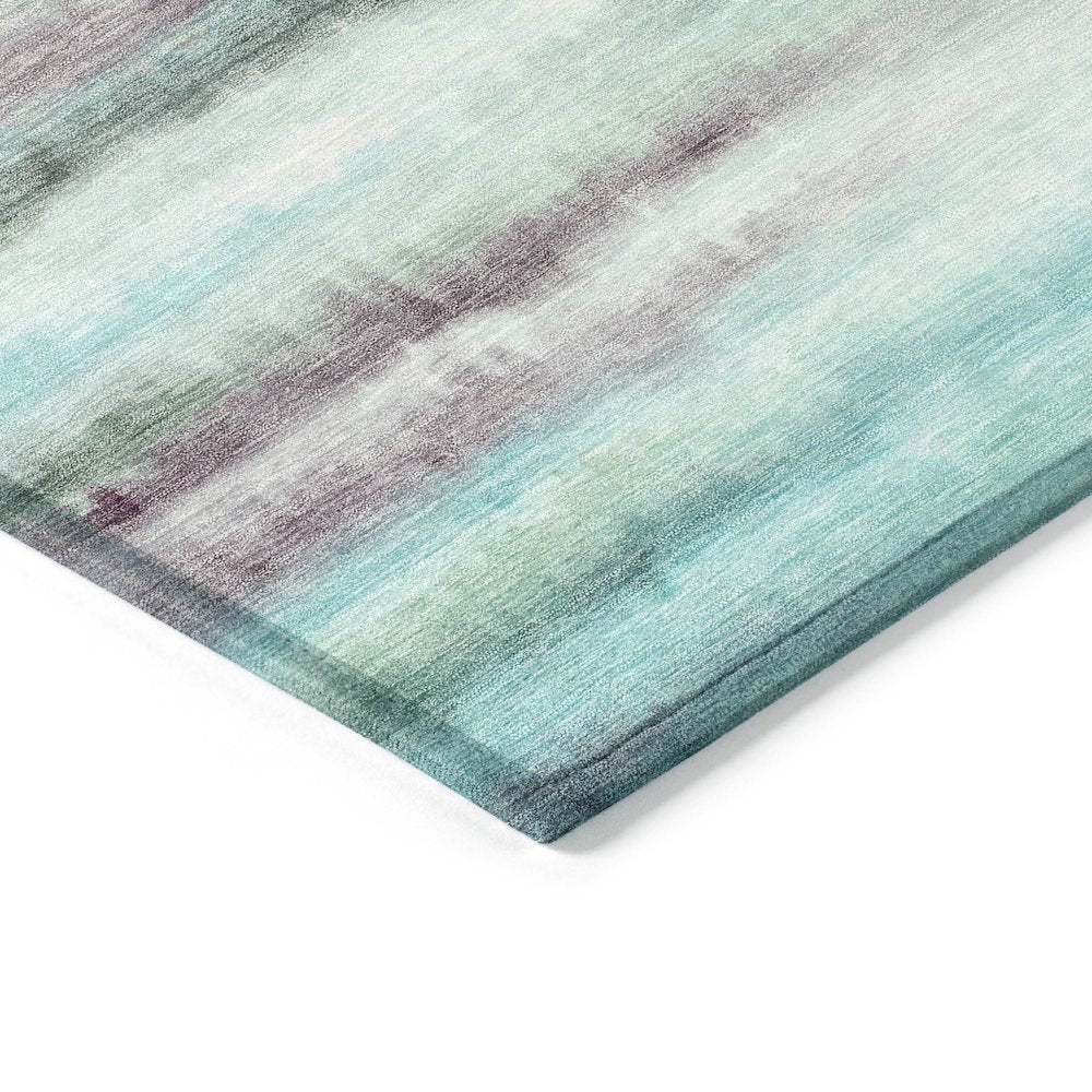 Machine Washable Indoor/Outdoor Chantille ACN2098 Teal 1'8" x 2'6" Rug