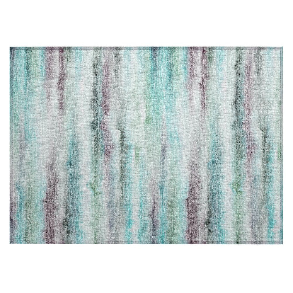 Machine Washable Indoor/Outdoor Chantille ACN2098 Teal 1'8" x 2'6" Rug