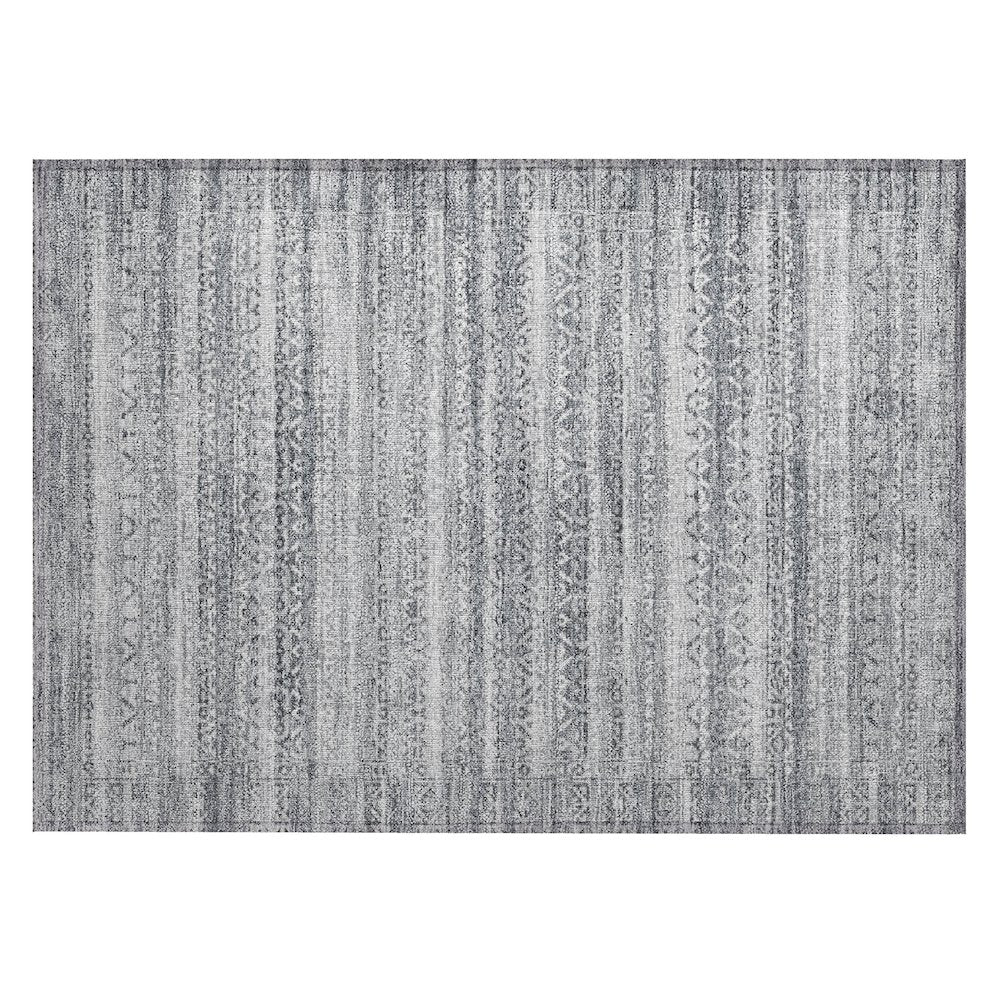 Machine Washable Indoor/Outdoor Chantille ACN2101 Gray 1'8" x 2'6" Rug
