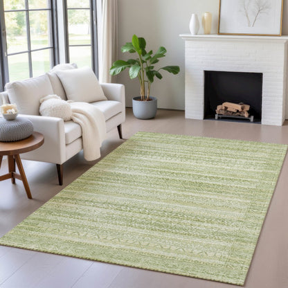 Machine Washable Indoor/Outdoor Chantille ACN2101 Sage 2'6" x 3'10" Rug