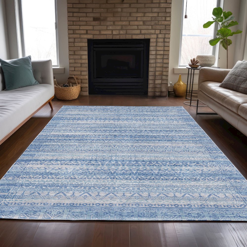Machine Washable Indoor/Outdoor Chantille ACN2101 Sky 2'6" x 3'10" Rug