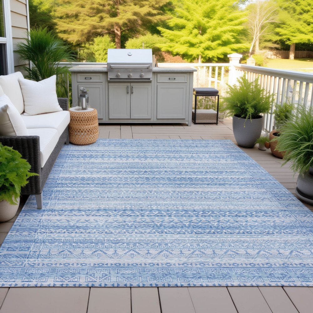 Machine Washable Indoor/Outdoor Chantille ACN2101 Sky 2'6" x 3'10" Rug
