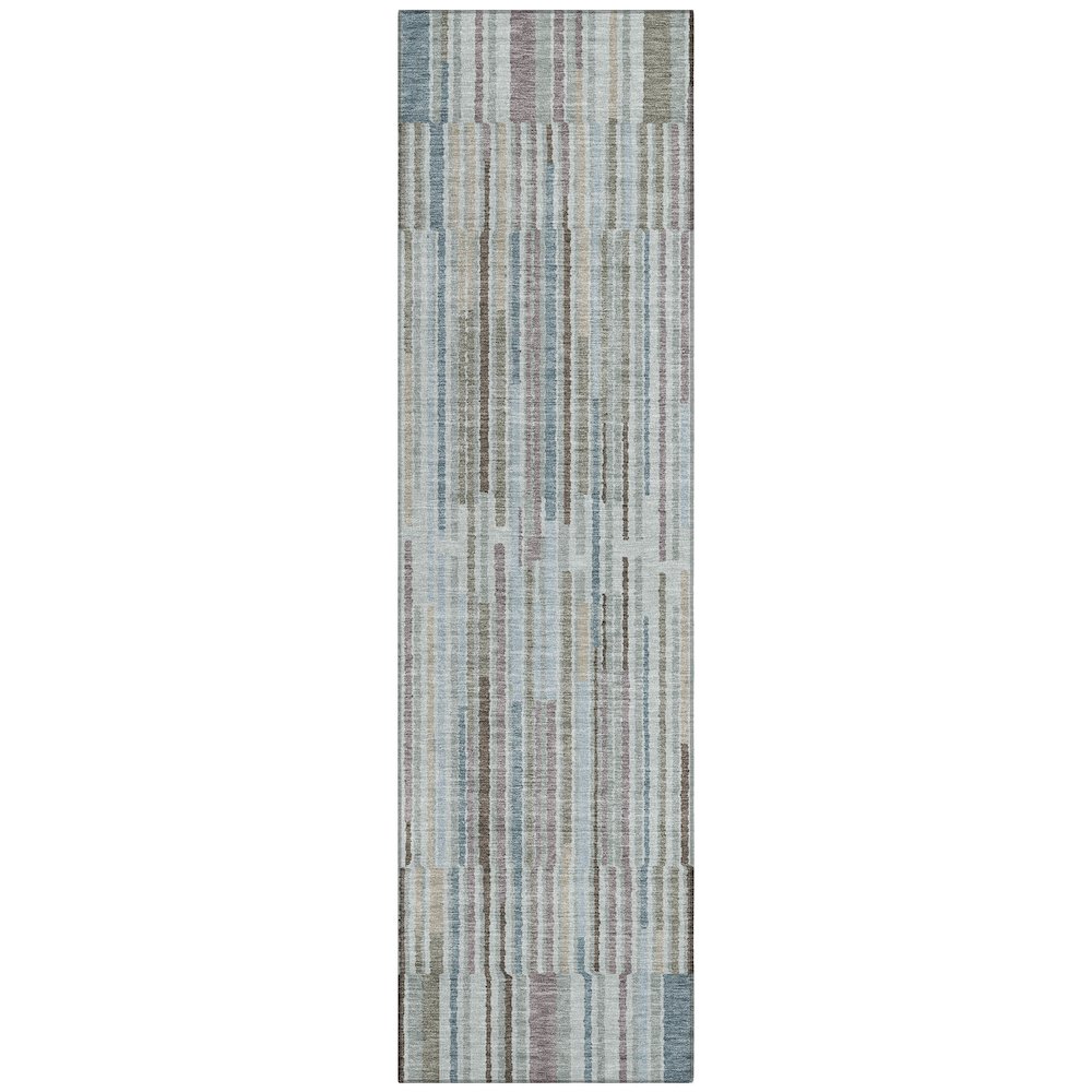 Machine Washable Indoor/Outdoor Chantille ACN2102 Teal 2'3" x 7'6" Runner Rug