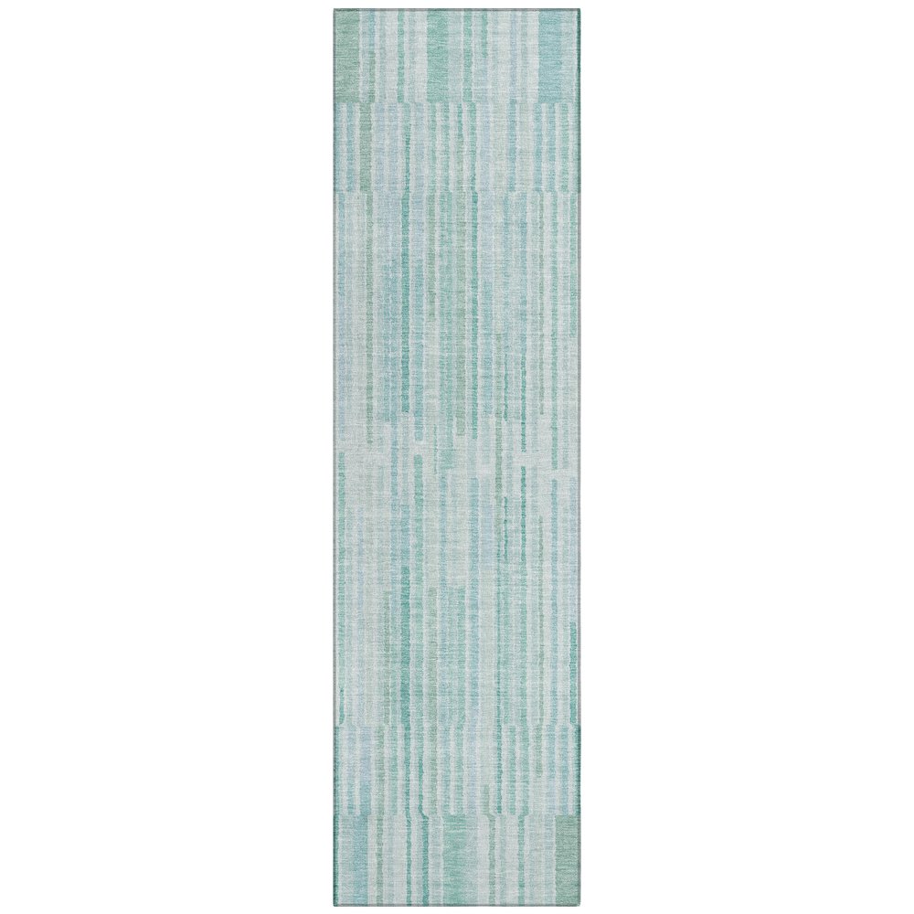 Machine Washable Indoor/Outdoor Chantille ACN2102 Turquoise 2'3"x7'6" Runner Rug