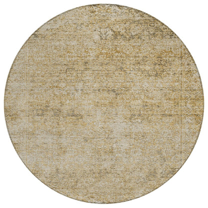 Machine Washable Indoor/Outdoor Chantille ACN2103 Copper 8' x 8' Round Rug