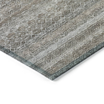 Machine Washable Indoor/Outdoor Chantille ACN2105 Brown 1'8" x 2'6" Rug