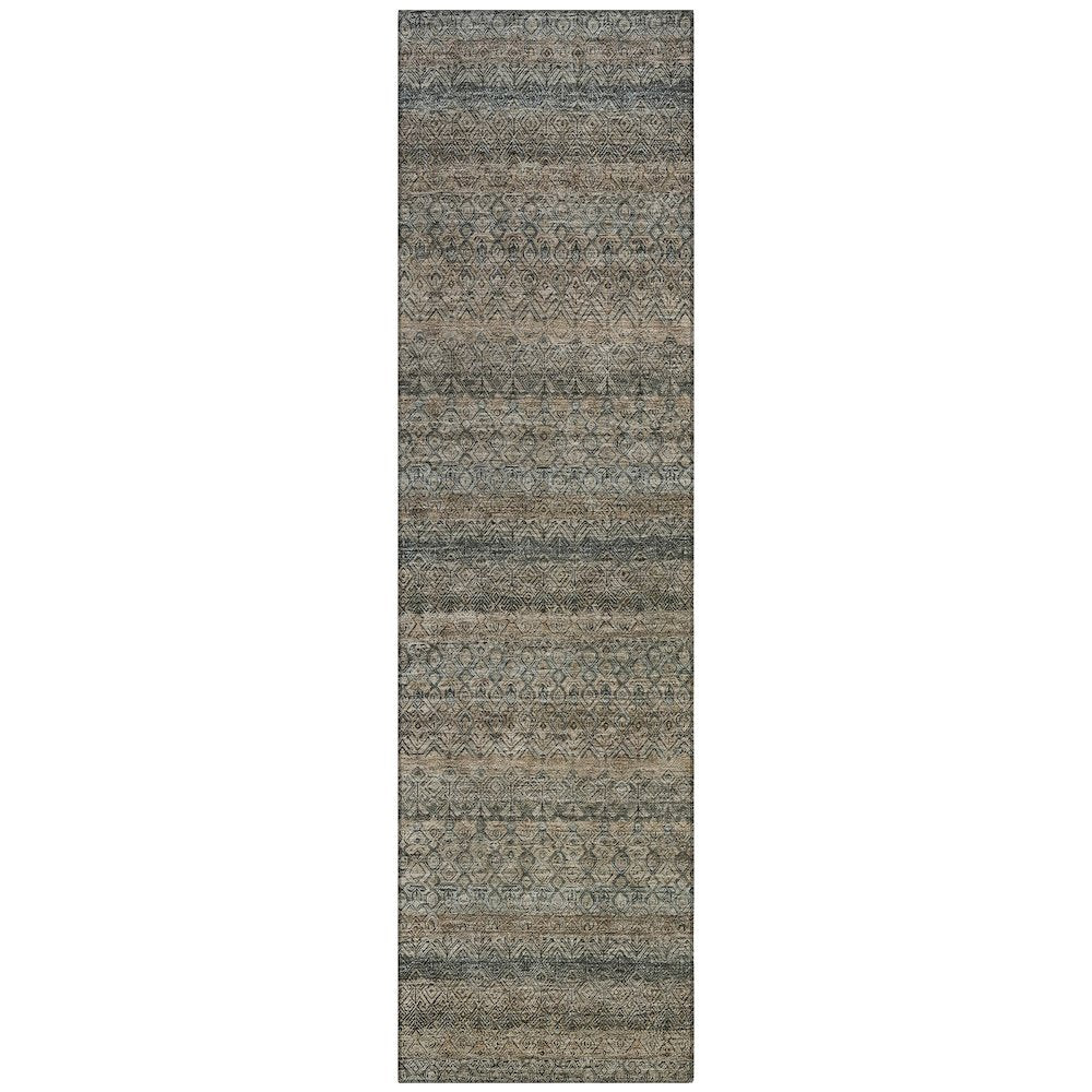 Machine Washable Indoor/Outdoor Chantille ACN2105 Chocolate 2'3"x7'6" Runner Rug