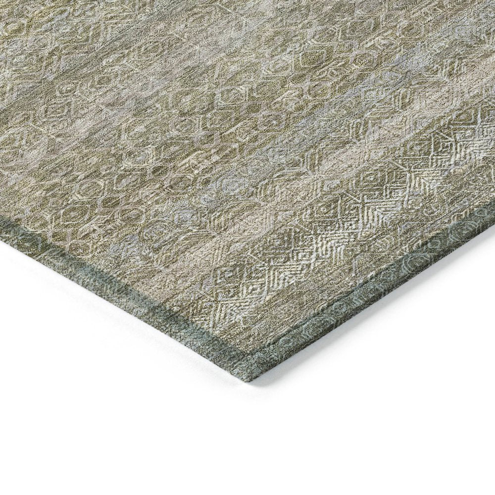 Machine Washable Indoor/Outdoor Chantille ACN2105 Khaki 1'8" x 2'6" Rug