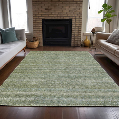 Machine Washable Indoor/Outdoor Chantille ACN2105 Sage 2'6" x 3'10" Rug