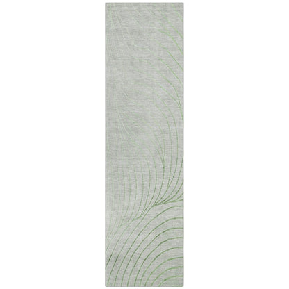 Machine Washable Indoor/Outdoor Chantille ACN2107 Aloe 2'3" x 7'6" Runner Rug