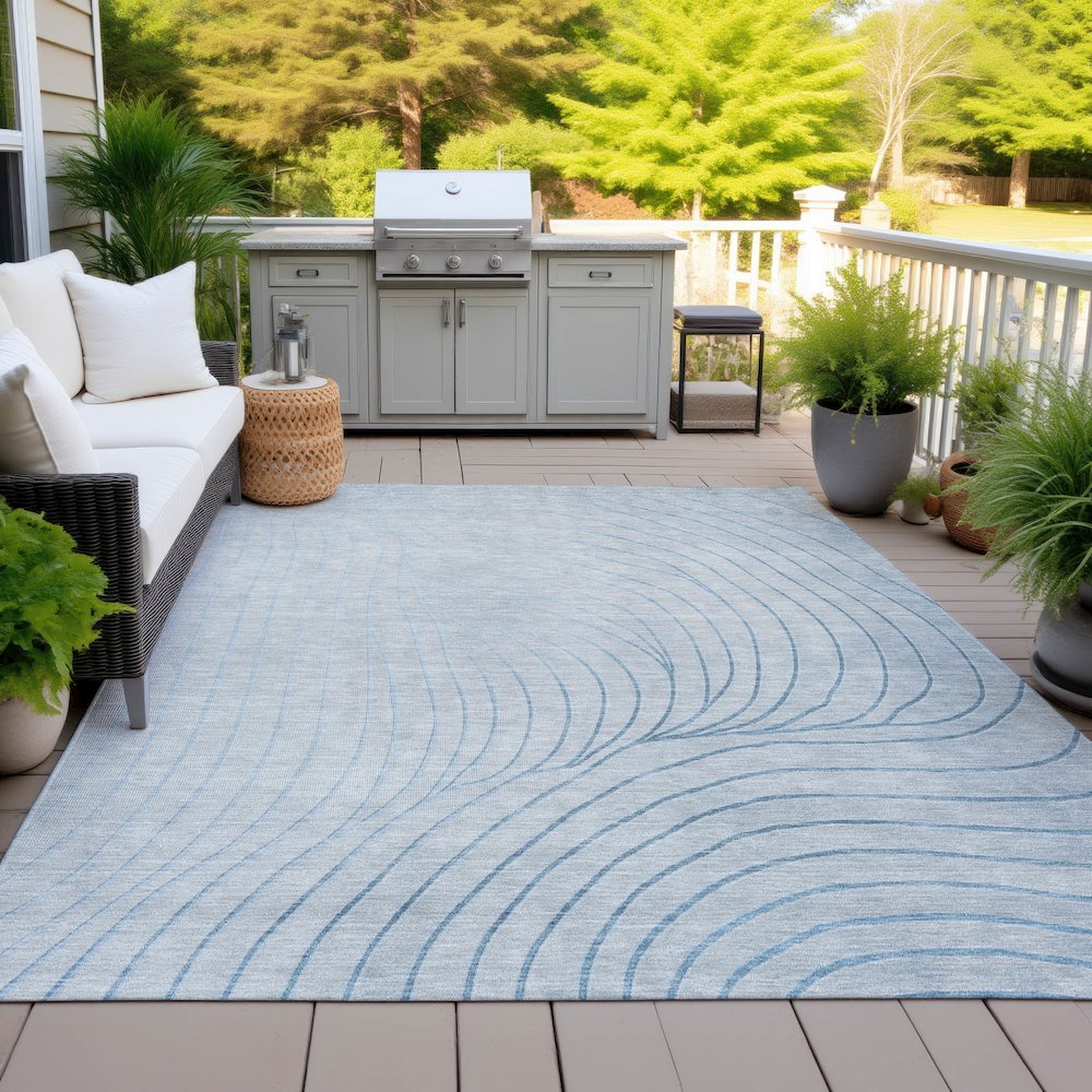 Machine Washable Indoor/Outdoor Chantille ACN2107 Sky 2'6" x 3'10" Rug